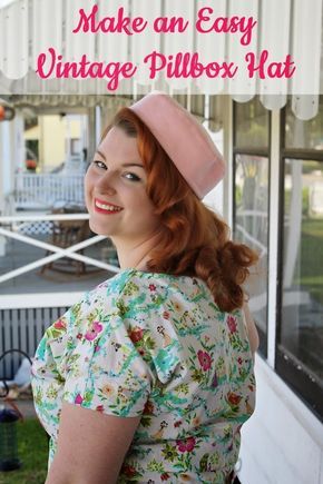 how to make an easy vintage pillbox hat with Va-Voom Vintage How To Make A Pillbox Hat, How To Make A Pill Box Hat, Pillbox Hat Pattern, Hostess Outfit, Midge Maisel, Millinery Diy, 1930s Hats, Hats Design, Retro Hairstyles Tutorial