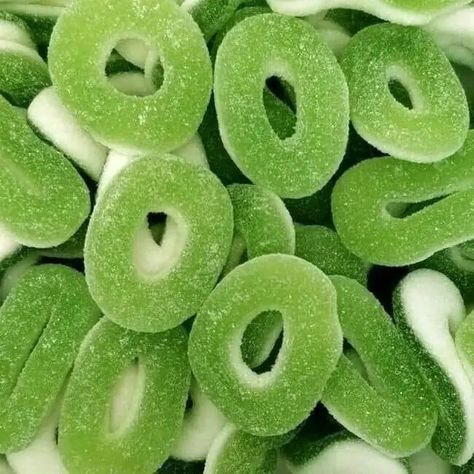 Dark Green Aesthetic, Green Candy, Yummy Comfort Food, Green Theme, Greens Recipe, Peach Rings, World Of Color, Gummy Candy, Green Aesthetic