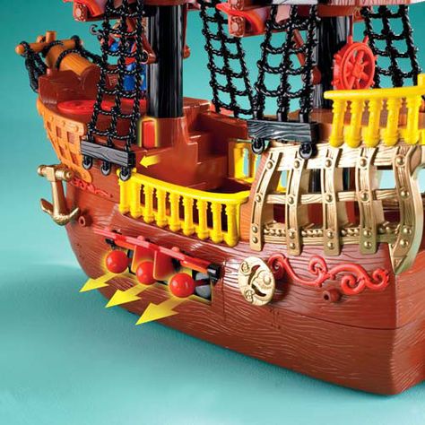 Toy pirate ships Mermaid Pirate, Pirate Ships, Peg People, Pirate Ship, Fisher Price, Picnic Basket, Bedroom Ideas, Toys Games, Mermaid