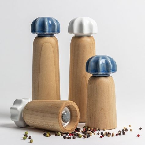 Ajo Spice Mill designed by @bircan.design Lovely salt and pepper mills for your everyday use - definitely a good addition to your kitchen. #product #designdetails #industrialdesign #productdesigner #designproduct #designinspiration #productphotography #designdetails #designobject #lampdesign #contemporarydesign #moderndesign #scandinaviandesign #wooddesign #furnituredesign #woodworkersofinstagram #woodworkers #woodwork Spice Mill, Salt Grinder, Salt And Pepper Mills, Salt And Pepper Grinders, Spice Grinder, Wood Worker, Designer Toys, Pepper Grinder, Objects Design