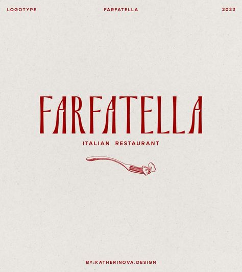 Logo for restaurant minimalistlogo #logodesigncompany #logodesignspecialist Premium Restaurant Branding, Italian Restaurant Brand Identity, Italian Restaurant Branding, Restaurant Logo Design Ideas, Italian Branding, Restaurant Font, Italian Restaurant Logos, Logo For Restaurant, Resturant Logo