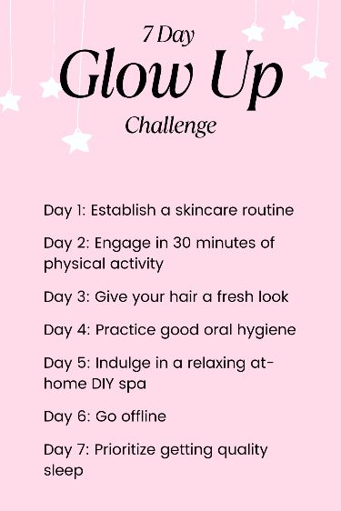 radiant and healthy-looking skin. Glowing Skin Challenge, Skin Challenge, Skincare For Glowing Skin, Crystal Clear Skin, Dorm Room Checklist, Glow Up Challenge, Diy Spa Day, Celebrity Skin Care, Bright Crystal