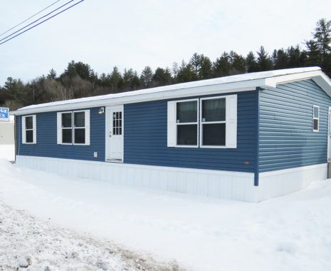 Blue Mobile Home Exterior, Mobile Home Renovations Single Wide, Painting Mobile Home Exterior, Mobile Home Deck, Double Wide Manufactured Homes, Mobile Home Doublewide, Double Wide Home, Double Wide Mobile Home, Blue Siding