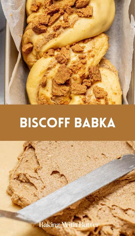 Amazing Biscoff Babka - a wonderful fusion of traditional babka and modern flavors. Biscoff Babka, Babka Flavors, Babka Filling Ideas, Brioche Recipes, Brioche Dough, Speculoos Cookie Butter, Speculoos Cookies, Biscoff Biscuits, Brioche Recipe