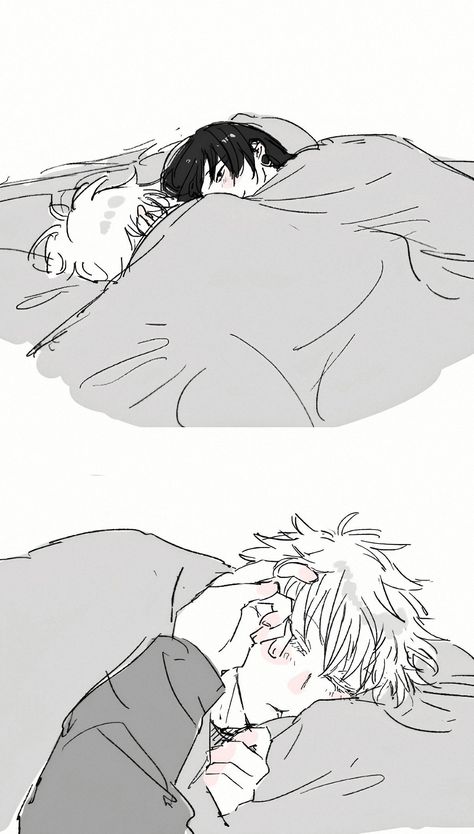 gojo and geto | from #jujutsukaisen ! by EzoSable - twitter Gojo And Megumi Matching Pfp, Sugusato Bottom Gojo Spicy, Satosugu Fluff, Gojo Sleeping, Top Getou X Bottom Gojo, Sugusato Bottom Gojo, Gojo Side Profile, Bottom Gojo, Yandere Manga