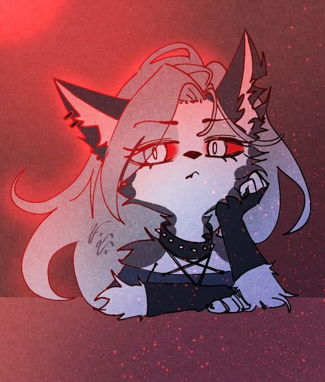 Loona Wolf Fanart, Helluvaboss Fanart, Loona Wolf, Loona Fanart, Boss Wallpaper, Anime Wolf, Hotel Art, Helluva Boss, Anime Chibi