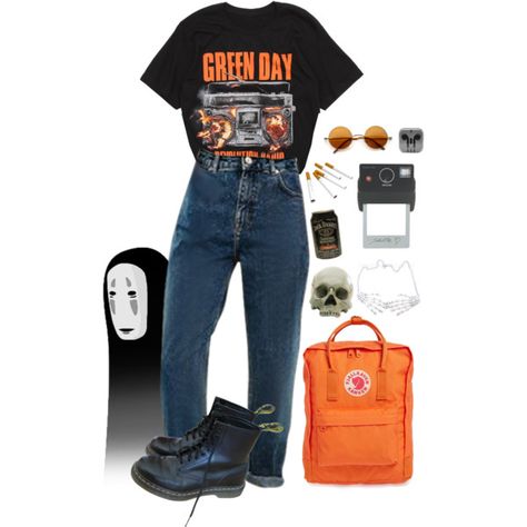 grunge by shelly-alk on Polyvore featuring Dr. Martens, FjÃ¤llrÃ¤ven, Kreepsville 666 and Donkey Products Grunge Polyvore, Rocker Fashion, Look 80s, Outfits Vintage, Lit Outfits, Fashion Sketches Dresses, Style Goals, Sketches Dresses, Hipster Outfits