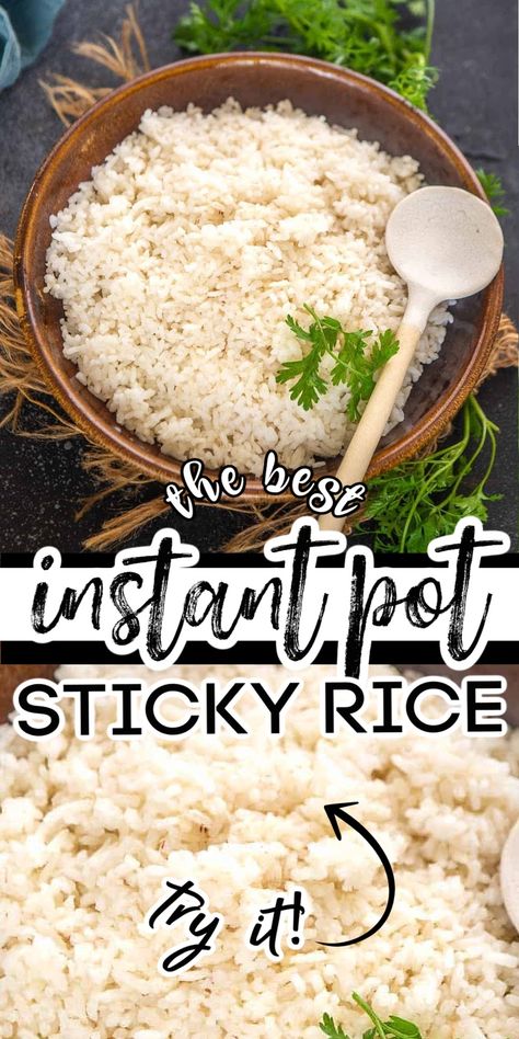 Make this quick and easy instant pot sticky rice in under 30 minutes with just 2 ingredients. Once you will make the sticky rice in instant pot, you will never go back to the traditional bamboo steamer method (vegan, gluten-free) Sweet Sticky Rice Instant Pot, Pressure Cooker Sticky Rice, Instapot Sticky Rice, Sticky Rice In Instant Pot, Instant Pot Sticky Rice, Sticky Rice Instant Pot, Japanese Sticky Rice, Rice In Instant Pot, Chinese Sticky Rice