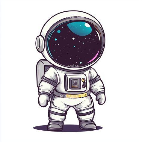 Astronaut Character, Watercolour Reference, Astronaut Images, Astronaut Png, Astronaut Clipart, Girls Stickers, Half Sleeve Tattoos Drawings, Astronaut Helmet, Cartoon Astronaut