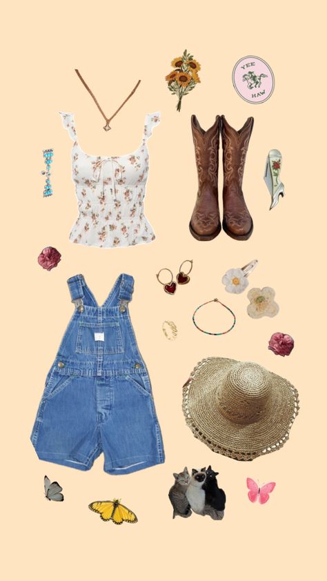 Country Girl outfit 🤠#countrygirl #countryaesthetic #farmgirl #cuteoutffit Farmer Girl Outfit, Farmgirl Outfits, Farmer Girl, Country Girls Outfits, Farm Girl, Country Girl, Country Girls, Farmer, Girl Outfits