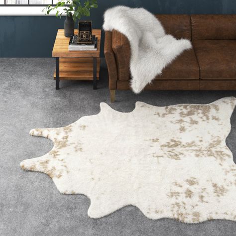 Faux Cowhide Rug, Rustic Area Rugs, Hide Rugs, Faux Cowhide, Area Rug For Living Room, Front Door Rug, Hall Rugs, Washable Area Rug, Austin Design