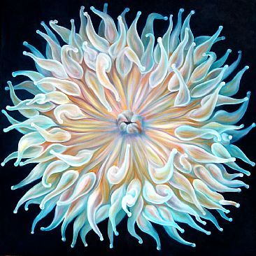 stunning! Sea Anemone Painting, Sea Anemone Illustration, Sea Anemone Tattoo, Anemone Tattoo, Sea Anemone, Ocean Party, Art Exhibits, Nature Artists, Mermaid Gifts