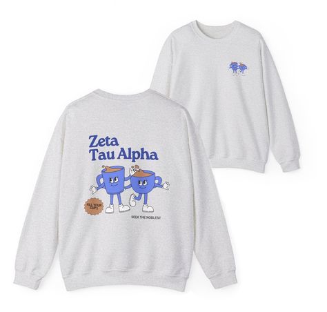 Our cute new coffee cup sorority crewnecks are here!! Available in 2 colors for all 5 of our sororities! Alpha Omicron Pi, Tri Delta, Alpha Delta, Kappa Delta, Chi Omega, Heavy Fabric, Cut And Style, Unisex Sweatshirt, San Jose