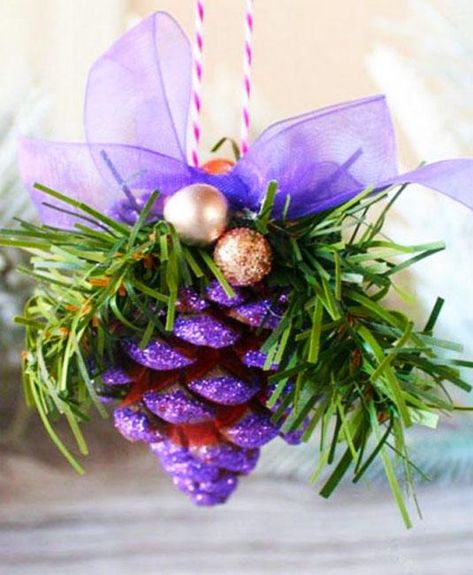 Deep Purple Christmas Colors, 25 Ways to Add Ultra Violet Accents to Your Holiday Decor Purple Christmas Tree Decorations, Lavender Christmas, Purple Christmas Decorations, Purple Christmas Ornaments, Cone Ornaments, Xmas Projects, Christmas Purple, Purple Christmas Tree, Faux Christmas Trees