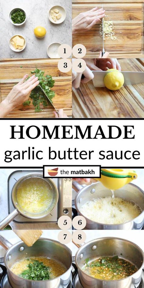 Garlic Sauce For Steak, Best Garlic Butter, Sauce For Broccoli, Butter Sauce For Pasta, Easy Garlic Butter, Butter Recipes Homemade, Lemon Garlic Butter Sauce, Homemade Garlic Butter, Beginner Recipes