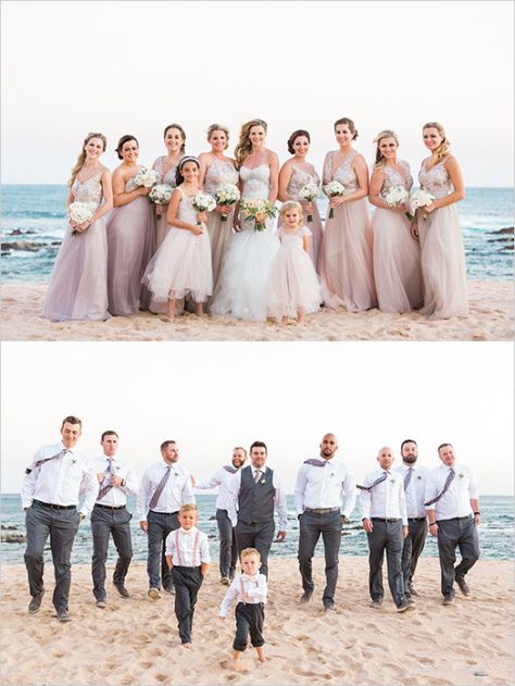 Beach Wedding Photo Ideas Bridal Parties, Beach Wedding Men, Chanel Wedding, Beach Wedding Groomsmen, Beach Wedding Party, Beach Wedding Arch, Cabos Wedding, Wedding August, Wedding Parties Pictures