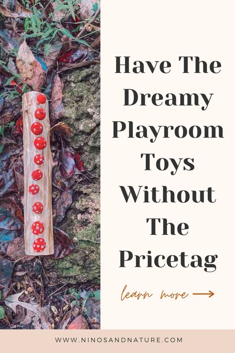 This craft is proof that magic can be free too! Make your Playroom cute and dreamy without spending all your money. #diy #acorncrafts #countingcrafts #ninosandnature #homeschool #autumn #fallcrafts #craftingwithkiddos Diy Waldorf Toys, Painted Acorns, Waldorf Playroom, Diy Mushroom, Acorn Crafts, Wooden Rainbow, Homemade Toys, Natural Toys, Waldorf Toys