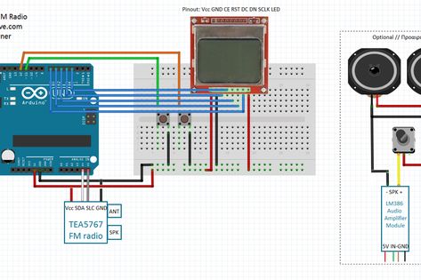 Arduino Digital FM Radio (TEA5767) : 3 Steps - Instructables Arduino Radio, Arduino Projects Diy, Hobby Electronics, Arduino Board, Small Speakers, Digital Radio, Arduino Projects, Audio Amplifier, Internet Radio