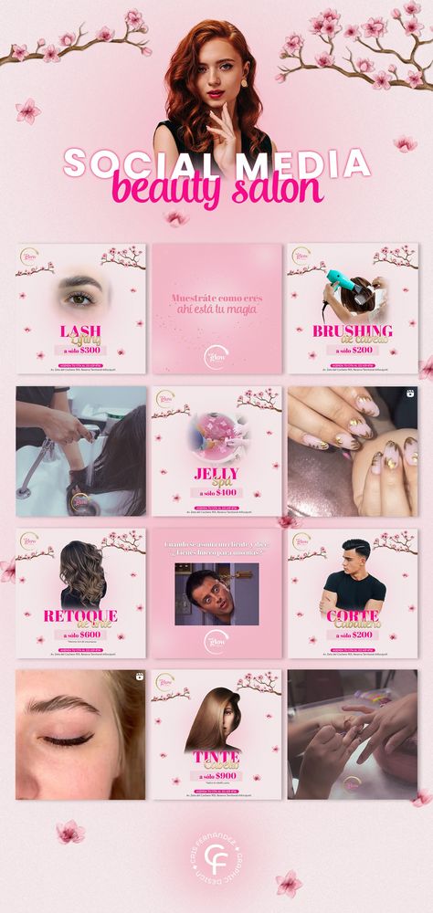 #beautysalon #salondebelleza #instagram #feed #post #design Out Of The Salon Post, Salon Ig Post, Beauty Salon Social Media Post Design, Salon Offers Poster Template, Salon Social Media, Post Design, Social Media Posts, Media Design, Freelancing Jobs