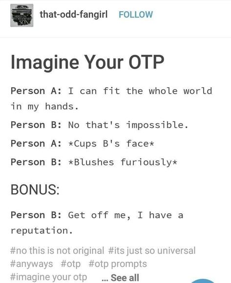 A And B Writing Prompts, Chase X Kaz, Funny Otp Prompts, A And B Prompts, A And B Otp Prompts, Person A Person B Scenarios Cute, Ship Prompts, Imagine Your Otp, Btob Eunkwang