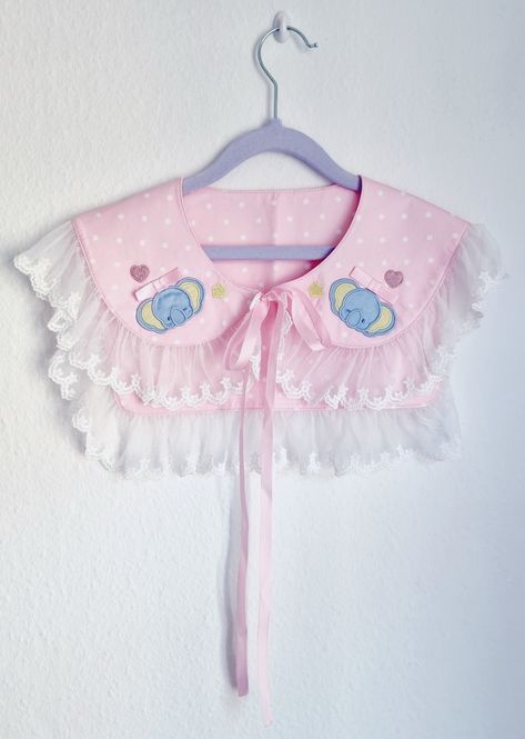 Kawaii Upcycled Clothes, Yume Kawaii Fashion, Elephant Character, Cute Kawaii Outfits, Pastel Bows, Sparkle Outfit, Yume Kawaii, Upcycled Clothes, Pastel Outfit