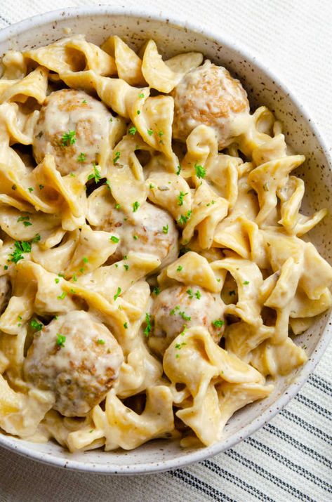 Meatball Stroganoff Instant Pot, Ikea Food Court, Instant Pot Swedish Meatballs Frozen, Frozen Meatballs Instant Pot, Crockpot Swedish Meatballs With Egg Noodles, Swedish Meatballs And Noodles, Instapot Swedish Meatballs And Noodles, Swedish Meatball Egg Noodle Recipe, One Pot Swedish Meatball Pasta