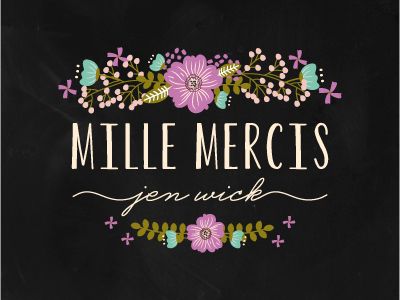 Milles Merci illustrated flowers, botanical logo? Merci Illustration, Illustrated Flowers, Botanical Logo, Flowers Botanical, Graphic Design Logo, Image Illustration, Typography Design, Creative Professional, Global Community