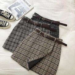 My Saved Items - Free Worldwide Shipping | YesStyle Korean Skirt, Plus Zise, Cheap Skirts, A Line Mini Skirt, Skirt Belt, Plaid Mini Skirt, Plaid Fashion, Casual Skirts, Vintage Casual