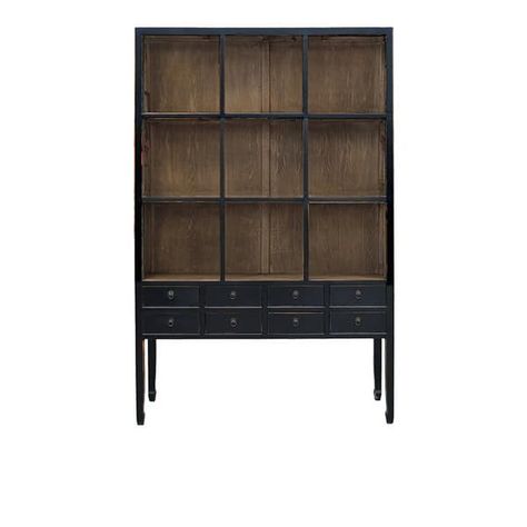 Zoe Cabinet Black and Brown - On Sale - Bed Bath & Beyond - 35697468 Kids Pillows Bed, Night Stands Bedroom, Dark Green Rooms, Loose Furniture, Bookshelf Bed, Brown Bed, Deep Shelves, Furniture Bookshelves, Green Room