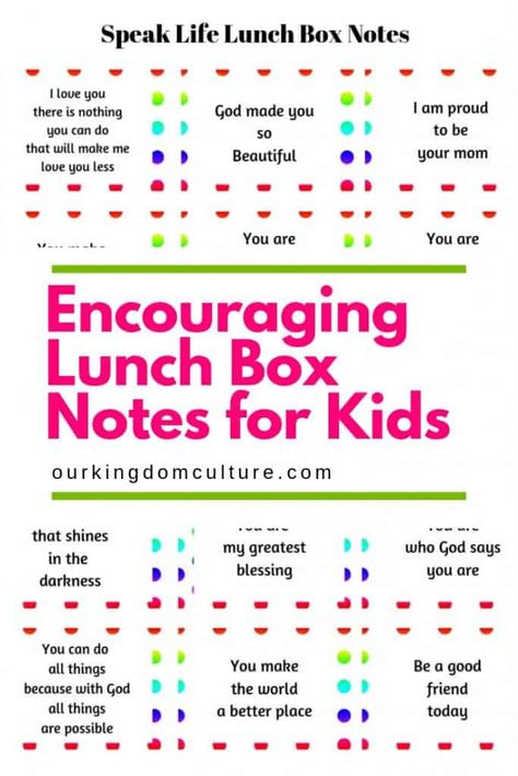 Speak life and the promises of God over your kids with these lunch box notes. Back to school lunch box notes. How To End A Love Note, Lunch Box Notes For Son, Encouraging Lunch Box Notes For Kids, Christian Lunch Box Notes For Kids, Notes For Lunch Box Children, Lunch Box Notes For Daughter, Lunch Box Messages For Kids, Girls Lunch Box Notes, School Confidence