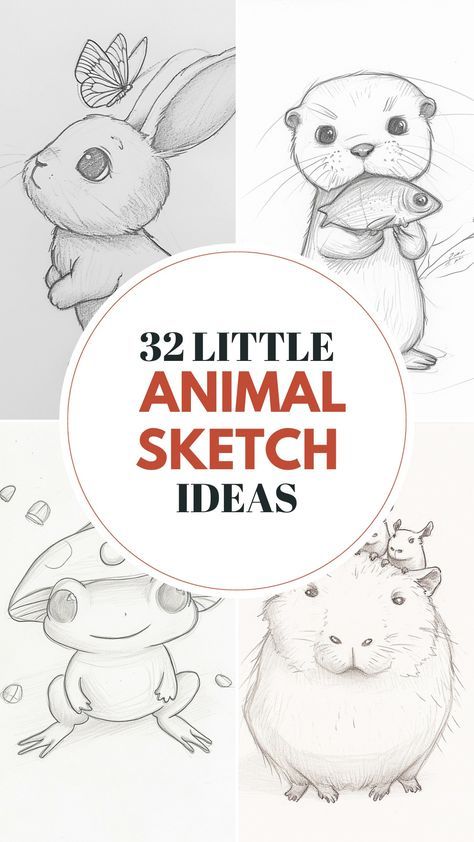 Cute Bunny Drawing Tutorial, Small Animals Drawings, How To Draw A Bunny, Animals Doing Human Things, Animal Sketch Ideas, Easy Sketching Ideas, Kids Drawing Ideas, Easy Sketching, Animal Sketches Easy