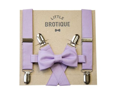 Lavender Bow Tie, Ring Bearer Attire, Tie And Suspenders, Toddler Bow Ties, Purple Bow Tie, Mens Wedding Attire, Bearer Outfit, Bowtie And Suspenders, Ring Bearer Outfit