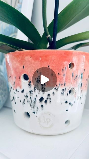 Lillypots handmade Pottery on Instagram: "Ok, so I am in love with this!!!!! 💕💕💕💕. Here is a new large orchid pot for sale !  #handmade #handmadeinkansascity #handmadepot" Orchid Pot, Handmade Pot, I Am In Love, Am In Love, Handmade Pottery, Orchids, Glaze, In Love, Sculpture