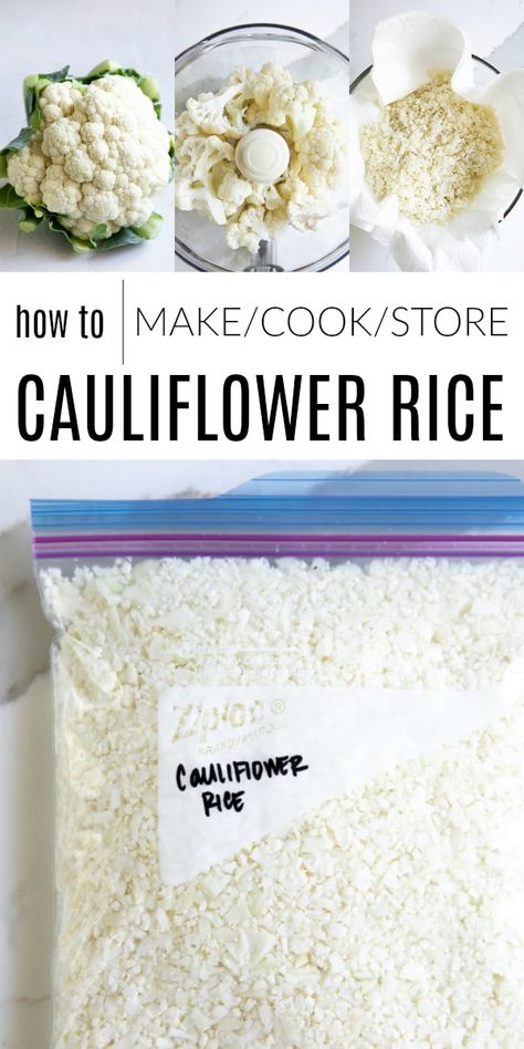 Cook Cauliflower, Low Carb Veggie, Make Cauliflower Rice, Rice Cauliflower, How To Cook Cauliflower, How To Make Cauliflower, Cauliflower Rice Recipes, Rice Recipes For Dinner, Lean And Green Meals