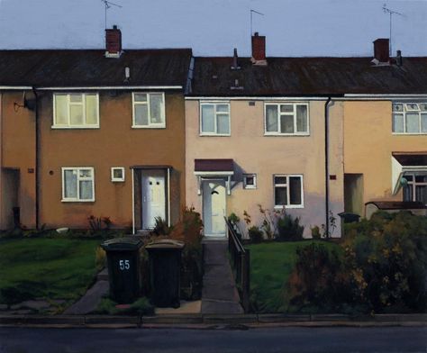 George Shaw, British Houses, Council Estate, Council House, Nostalgia Aesthetic, Solo Exhibition, Sense Of Place, A Level Art, Urban Environment