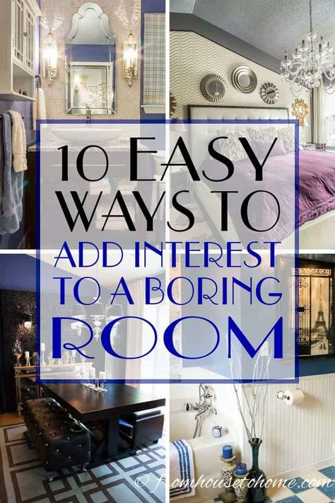 Architectural Details: 10 Easy Ways to Upgrade A Boring Room Board And Batten Wainscoting, Chair Rails, Molding Ideas, Picture Molding, Interior Decorating Tips, Wainscoting Panels, Picture Frame Molding, Diy Ceiling, Diy Fireplace