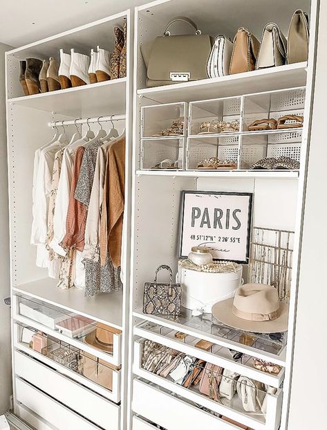 Organizing Closet, Spring Organization, Clean Out Your Closet, Glam Closet, Closet Ikea, Organizing Clothes, Clothes Shelves, Ikea Closet, Closet Hacks