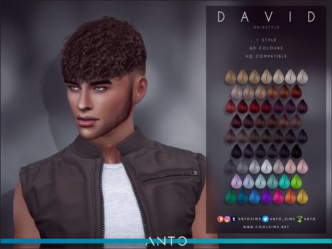 Baixado. Sims 4 Curly Hair, Lotes The Sims 4, Sims 4 Hair Male, Sims 4 Tsr, Sims 4 Black Hair, Mod Hair, Pelo Sims, The Sims 4 Download, Sims4 Clothes