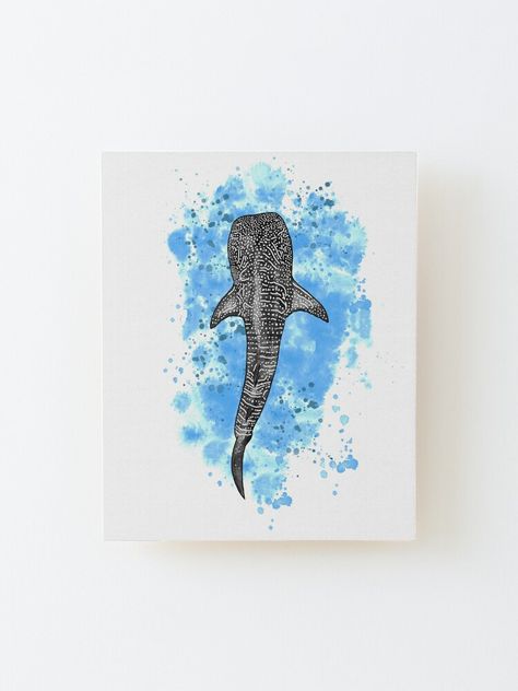 Shark Watercolor, Sea Shark, Shark Painting, Cute Living Room, Shark Art, Painting Wood, A Whale, Whale Shark, Gentle Giant