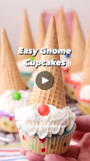 16K views · 190 reactions | Easy Gnome Cupcakes (details 👇🏼) | Hello, Yummy Gnome Cupcakes, Hello Yummy, Bread, Cake