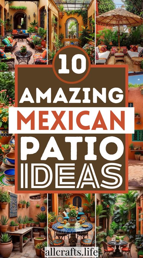 Texas Outdoor Patio Ideas, Hacienda Patio Ideas, Outdoor Restaurant Decor Ideas, Spanish Patio Furniture, El Paso Backyard Ideas, Mexican Style Outdoor Patio, Mediterranean Outdoor Living Spaces, Mexican Rooftop Terrace, Mexican Inspired Patio