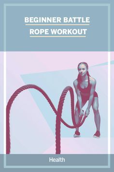 Try this trainer-designed beginnger battle rope workout. You can add this into your regular workout routine for a full-body heart-pumping workout. #beginnerworkout #battleropes #battleropeworkout Battle Rope Workout Beginner, Battlerope Workouts, Rope Exercise Training, Rope Workout For Beginners, Workout Products, Battle Rope Workout, Gym Program, Rope Workout, Rope Exercises