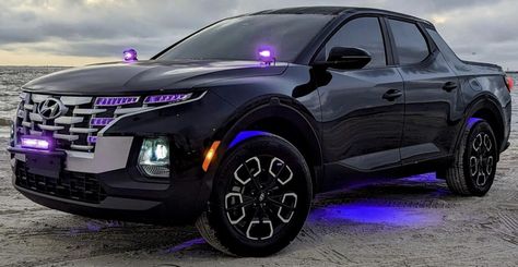 Hyundai Santa Cruz Hyundai Santa Cruz Custom, Santa Cruz Truck, Hyundai Santa Cruz, Purple Car, Concept Vehicles, Cool Car Accessories, Car Decals Vinyl, Vroom Vroom, Dream Car