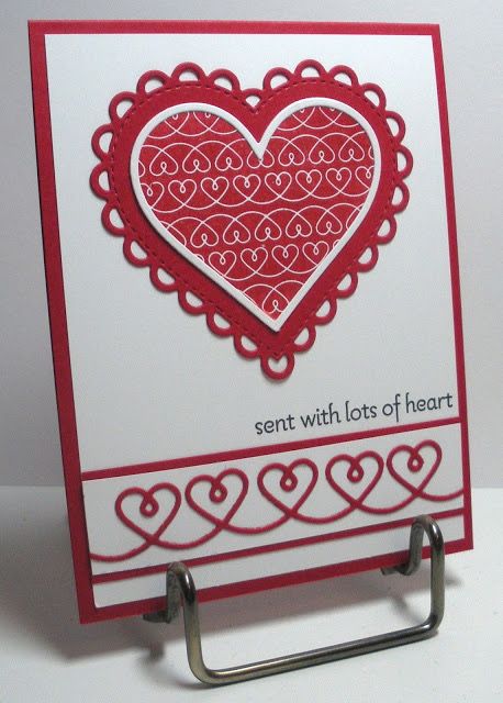 Stampin Up Valentine Cards, Stamping Crafts, Cards Valentines, Valentine Love Cards, Valentine Cards Handmade, Spring Cards, Wedding Anniversary Cards, St Valentin, Paper Hearts