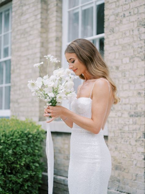 Sleek and Tucked: The Bridal Hair Down Trend for 2023 | Make Me Bridal Summer 2024 Wedding, Makeup For Brides, Gorgeous Bridal Makeup, Bridal Hair Down, Wedding Hair Colors, Hair Tuck, Wedding Dress Silhouette, Flower Girl Hairstyles, Hair Creations