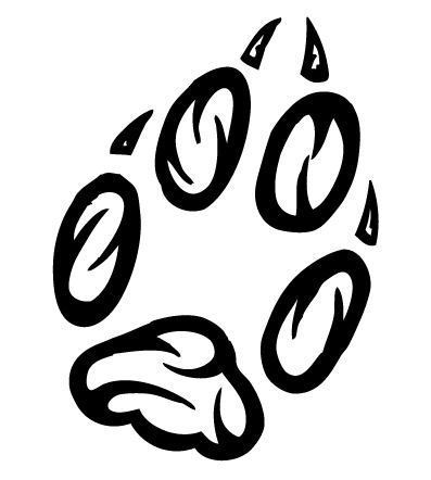 Fox Paw Print Tribal by ~BaisteachCeilteach on deviantART Fox Paw Tattoo, Fox Paw Print, Rottweiler Tattoo, Wolf Paw Print, Paw Print Art, Animal Footprints, Dog Paw Tattoo, Wolf Paw, Paw Tattoo