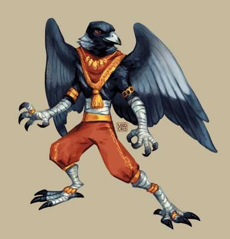 ArtStation - Aarakocra Monk, Melody Park Dnd Aarakocra Monk, Aarakocra Monk, Golden Throne, Bird People, Dnd Races, D D Character Ideas, D&d Dungeons And Dragons, Fantasy Rpg, Fantastic Art