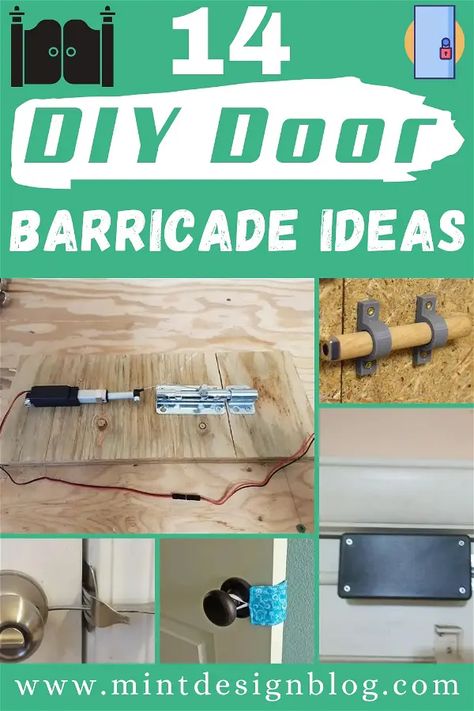 These 14 DIY door barricade ideas, you can provide extra protection for your home in case of an emergency or unwanted entry attempts. Door Barricade Diy, Diy Door Lock, Front Door Apartment, Door Barricade, Diy Lock, Scrap Material, Small Room Design, Wall Hanging Diy, Budget Saving