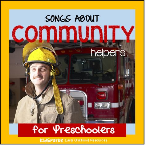 This is a collection of children's songs and rhymes about Community Helpers, for preschool and Kindergarten teachers, childcare providers and parents. Community Helpers Firefighters, Prek Community Helpers, Preschool Community Helpers Theme, Community Helpers Week, Community Helper Lesson, Community Helpers Kindergarten, March Lessons, Community Jobs, Communities Unit