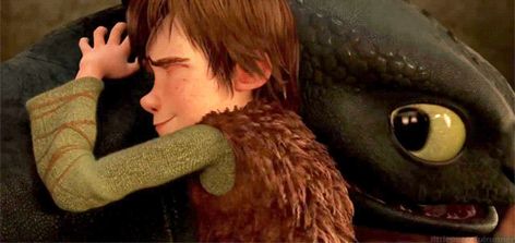 is it just me or did anybody else tear up during this part of gotnf Gift Of The Night Fury, Httyd Hiccup, Hug Gif, Httyd 2, Dragon Movies, Hiccup And Toothless, Hiccup And Astrid, Dreamworks Dragons, Dragons Gift